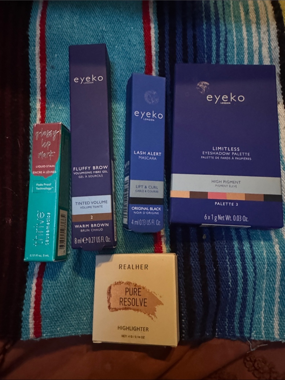 Eyeko bundle Palette 3 lash alert mascara black fluffy brow warm brown thrive